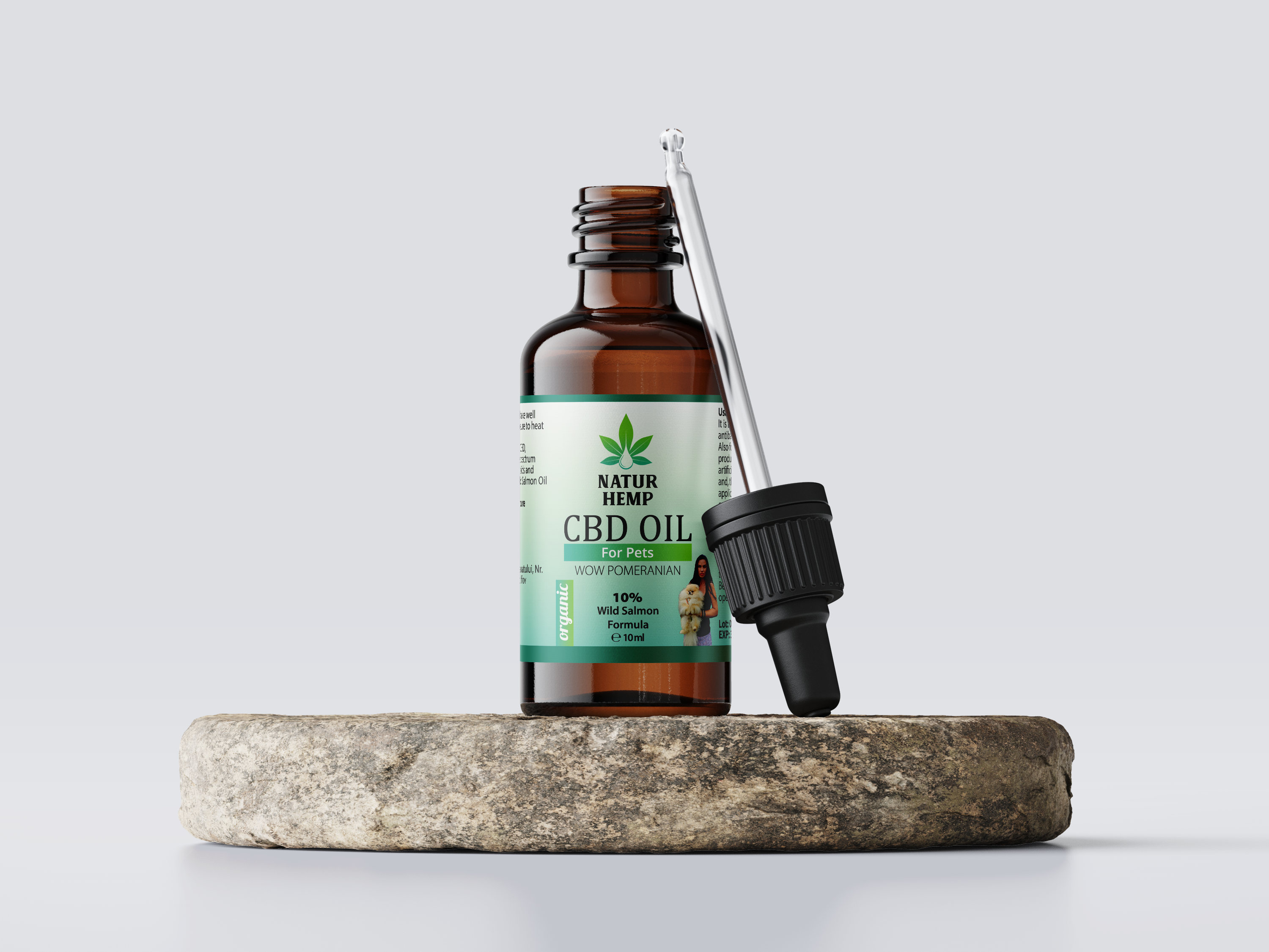 NATUR HEMP, ULEI CBD 10% ORGANIC PENTRU ANIMALE PESTE 10 KG, 10 ML - imagine 2