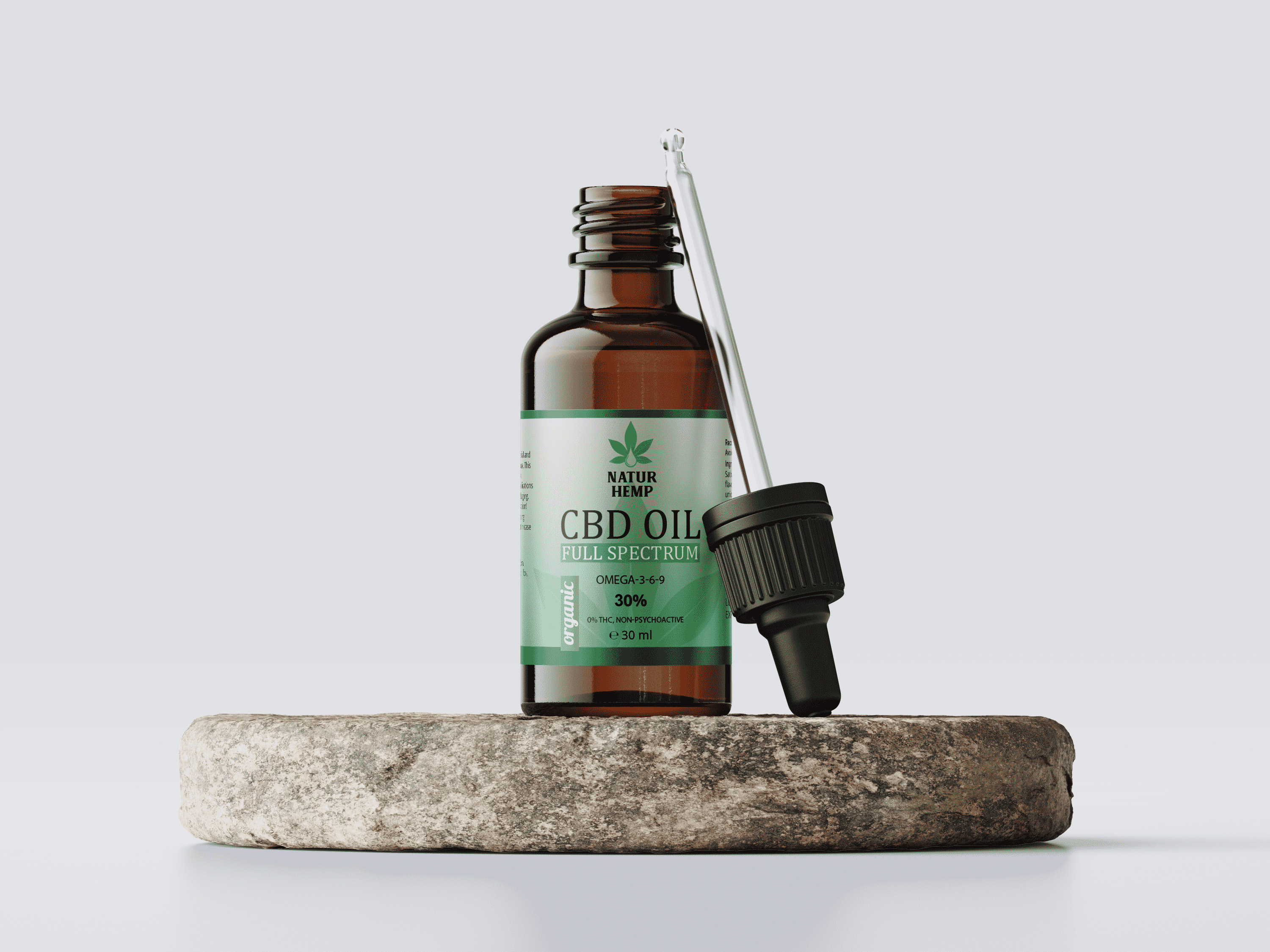NATUR HEMP, ULEI CBD 30% ORGANIC, 30 ML - imagine 3