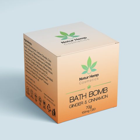BOMBA DE BAIE CU CBD - GHIMBIR & SCORTISOARA