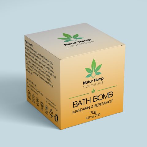 BOMBA DE BAIE CU CBD - MANDARINA & BERGAMOTA