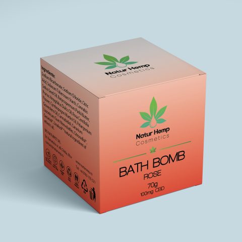 BOMBA DE BAIE CU CBD - TRANDAFIR