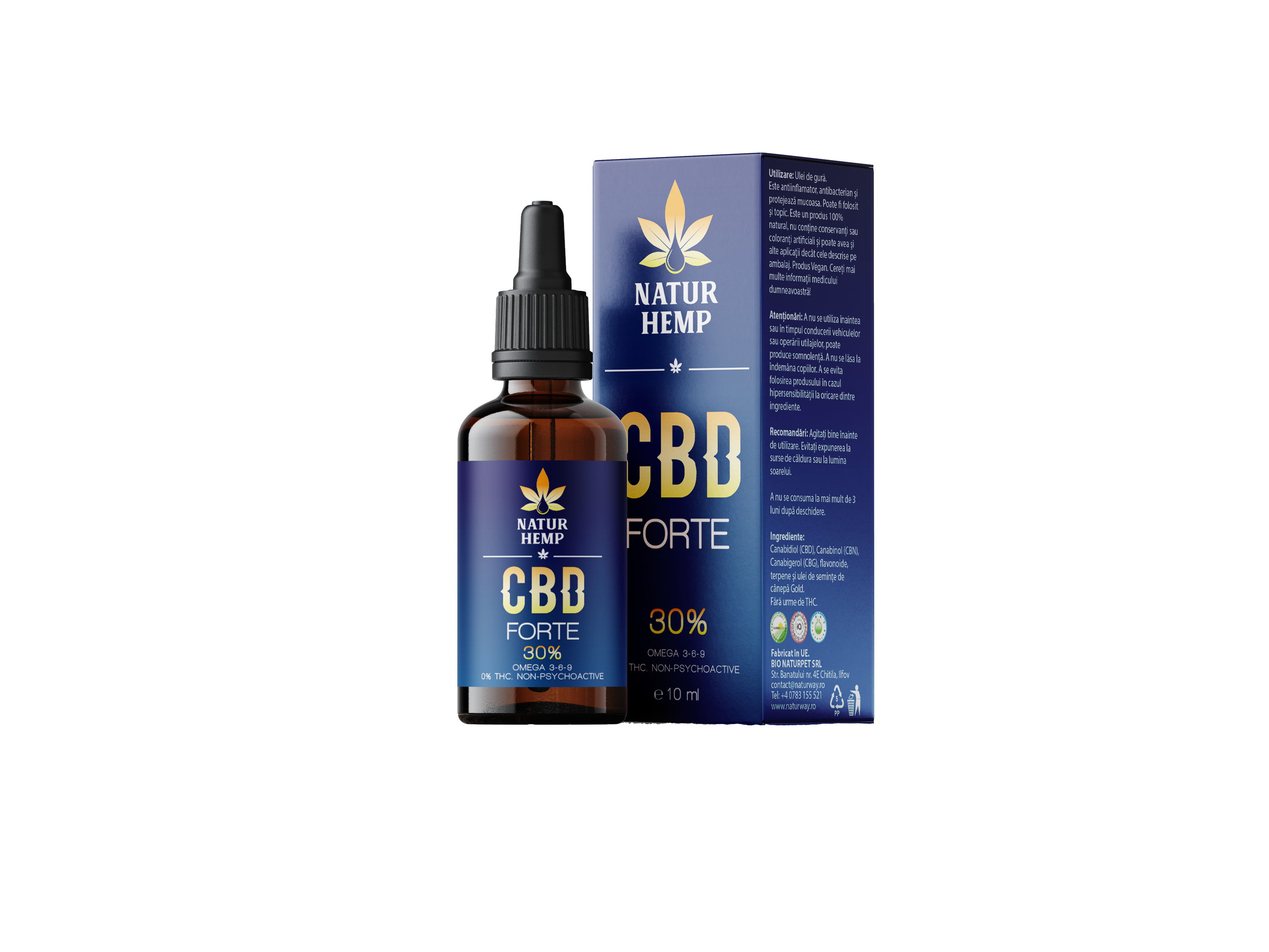 NATUR HEMP, CBD FORTE 30%, 10 ML - imagine 2