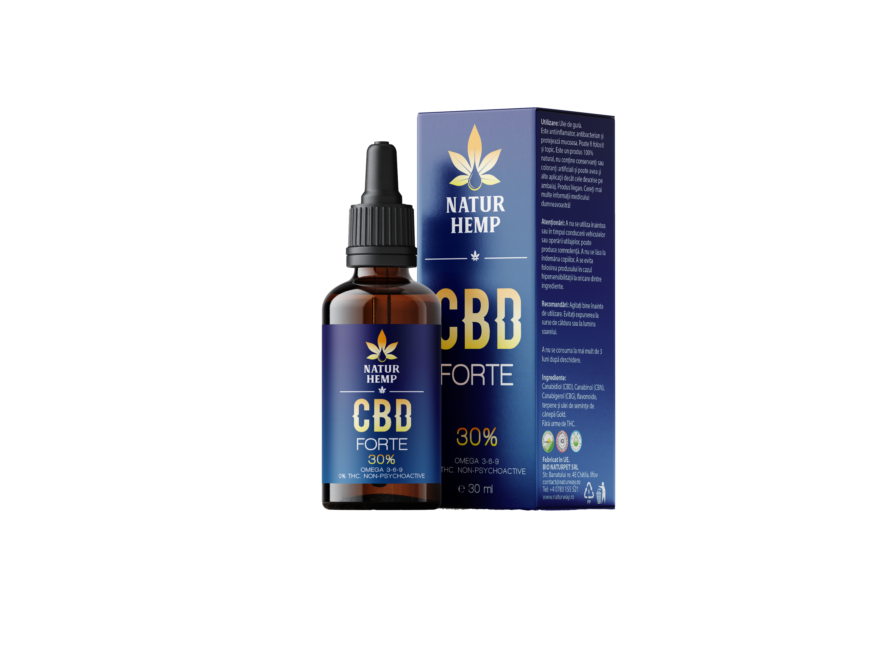 NATUR HEMP, CBD FORTE 30%, 30 ML - imagine 2