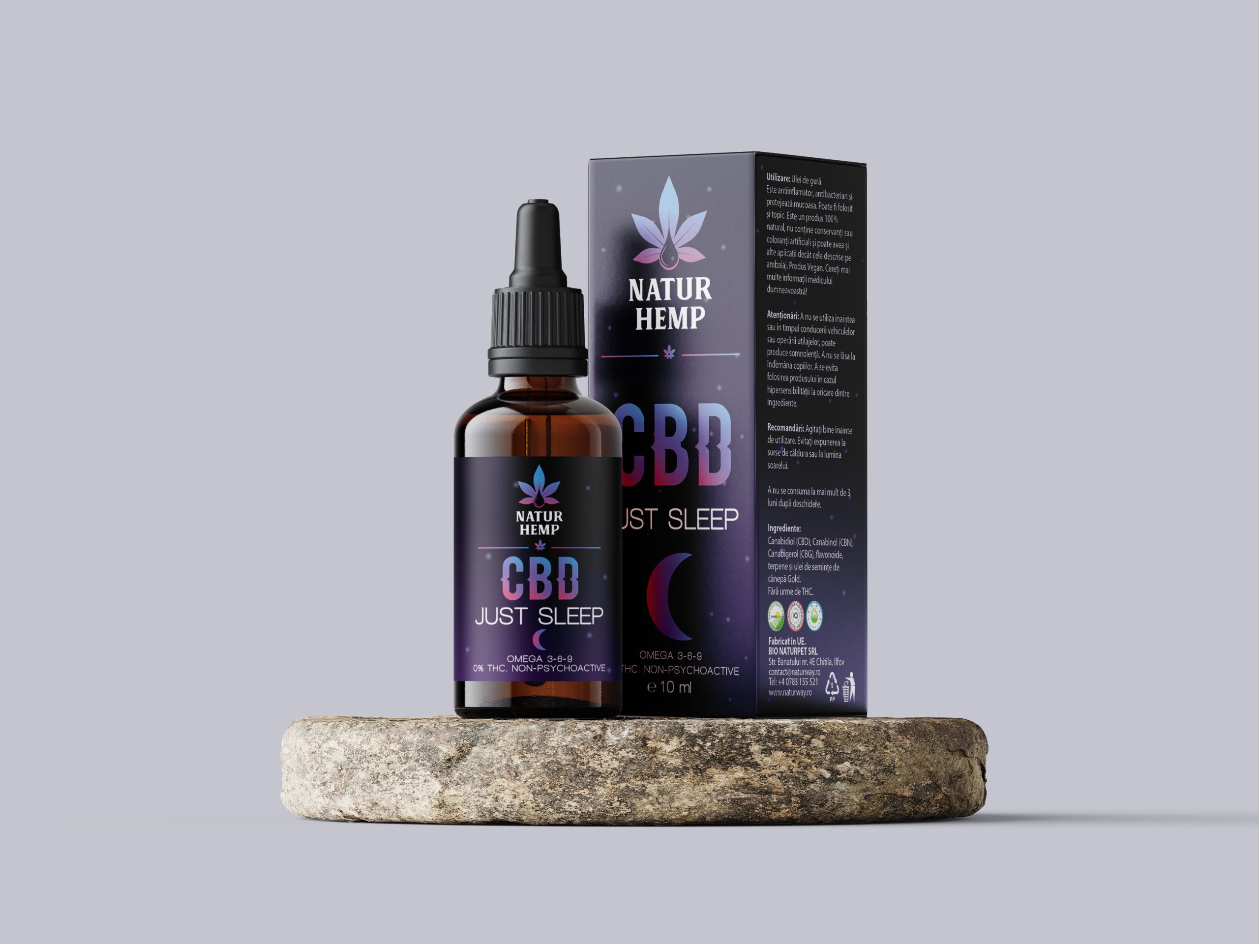 NATUR HEMP, JUST SLEEP CBD 20%, 10 ML - imagine 3