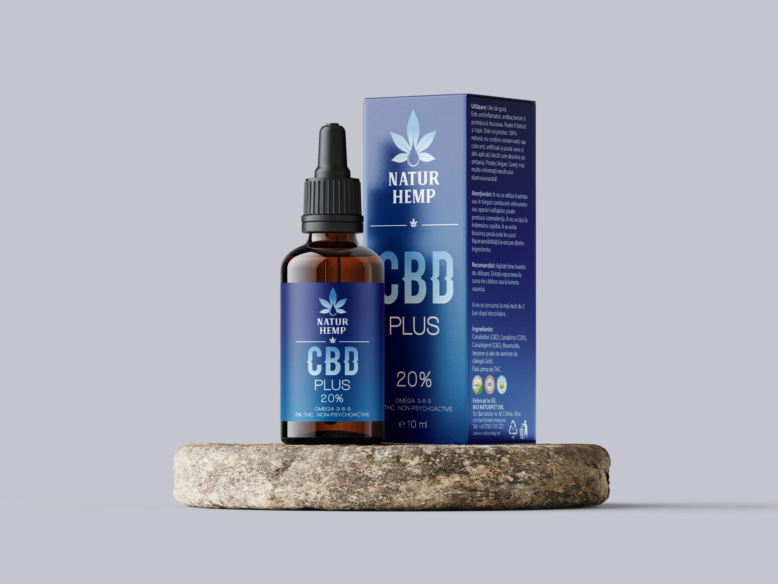 NATUR HEMP, CBD PLUS 20%, 10 ML - imagine 3