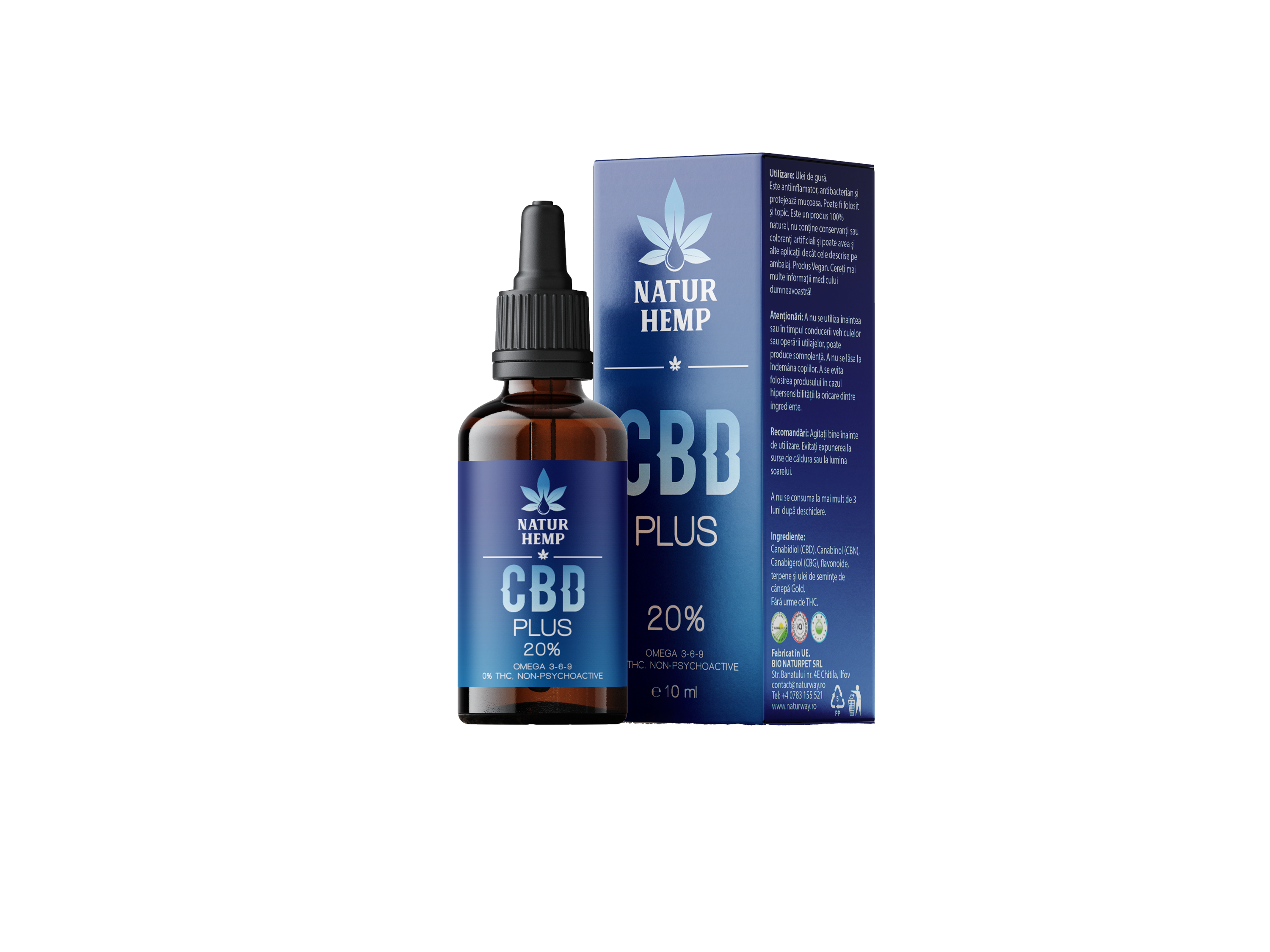 NATUR HEMP, CBD PLUS 20%, 10 ML - imagine 2